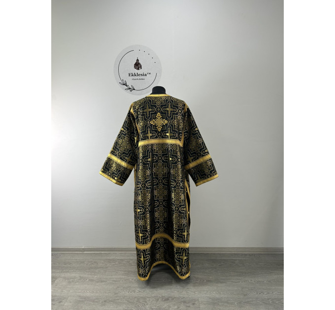 Black Orthodox sticharion for Lent - Church stikhar - Altar Server Reader Robe