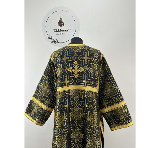 Black Orthodox sticharion for Lent - Church stikhar - Altar Server Reader Robe