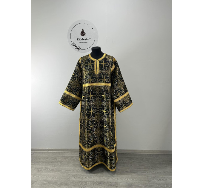 Black Orthodox sticharion for Lent - Church stikhar - Altar Server Reader Robe