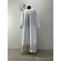 Embroidered podryznik - Classic priest stikhar - White robe under vestment