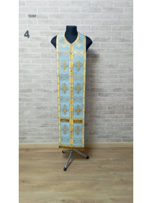 Orthodox stole and cuffs in brocade - Priest's communion set - Gift idea priest