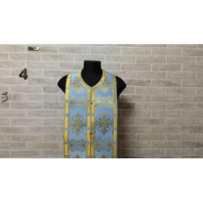 Orthodox stole and cuffs in brocade - Priest's communion set - Gift idea priest