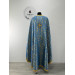 Liturgical vestment - Priest vestment on blue brocade - Church priest set
