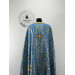 Liturgical vestment - Priest vestment on blue brocade - Church priest set
