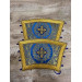 Liturgical vestment - Priest vestment on blue brocade - Church priest set