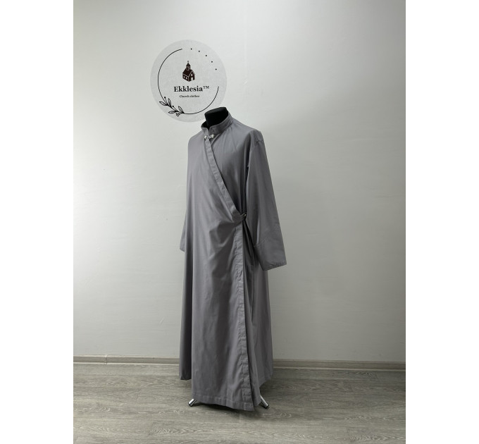 Orthodox cassock in gray summer cotton - Thin inner cassock - Classic cassock