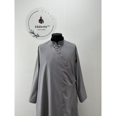 Orthodox cassock in gray summer cotton - Thin inner cassock - Classic cassock