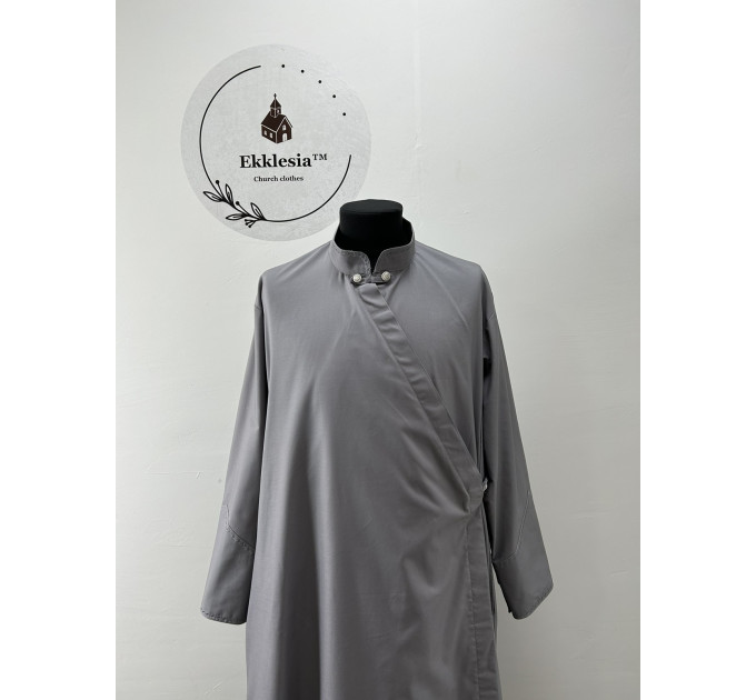 Orthodox cassock in gray summer cotton - Thin inner cassock - Classic cassock