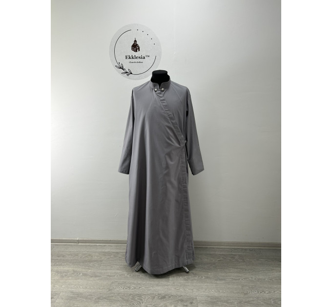 Orthodox cassock in gray summer cotton - Thin inner cassock - Classic cassock