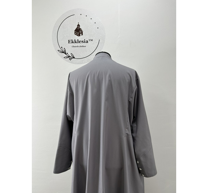 Orthodox cassock in gray summer cotton - Thin inner cassock - Classic cassock