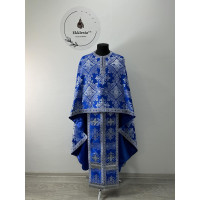 Greek vestment with icon on phelon - Priest vestment - Orthodox church vestment