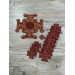 Set of 16 embroidered crosses for vestment - Patch crosses appliques set