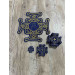 Set of 16 embroidered crosses for vestment - Patch crosses appliques set
