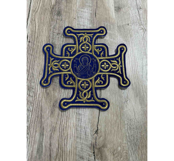 Set of 16 embroidered crosses for vestment - Patch crosses appliques set