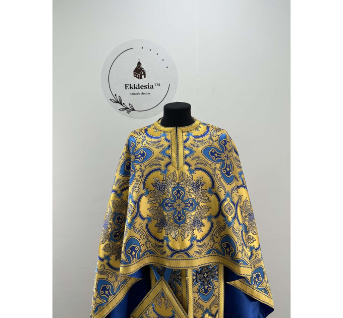 Greek style priest vestment- Gold phelon - Orthodox liturgical vestments set