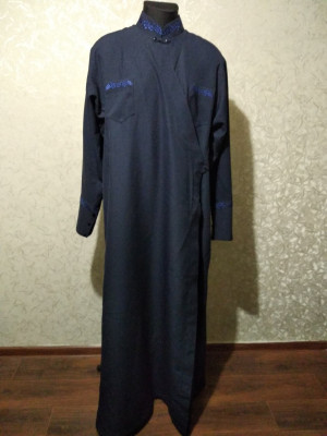 Orthodox Greek undercassock from gabardine with machine embroidery - Cassock for a priest- Clergy robe - Inner cassock