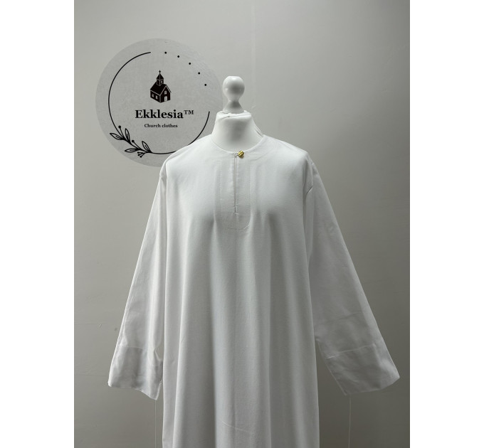 Podryznik embroidered - Classic priest stikhar - White robe under vestment