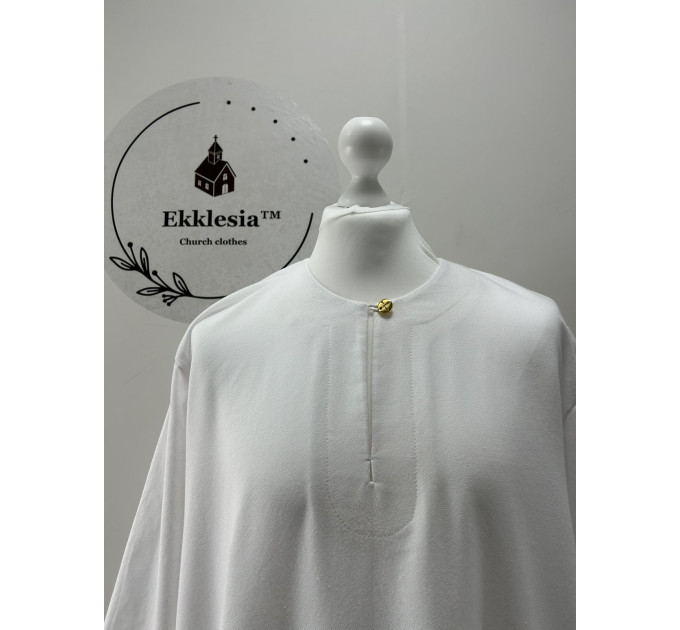 Podryznik embroidered - Classic priest stikhar - White robe under vestment