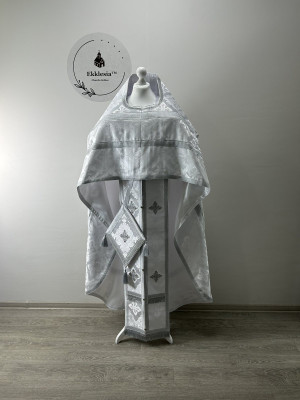 Slavic-style priest vestment - Orthodox vestment for Easter - Phelon on brocade