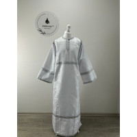 White brocade sticharion - Orthodox stikhar - Altar Server Reader robe