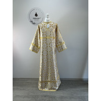 White-gold brocade sticharion - Orthodox stikhar - Altar Server Reader robe