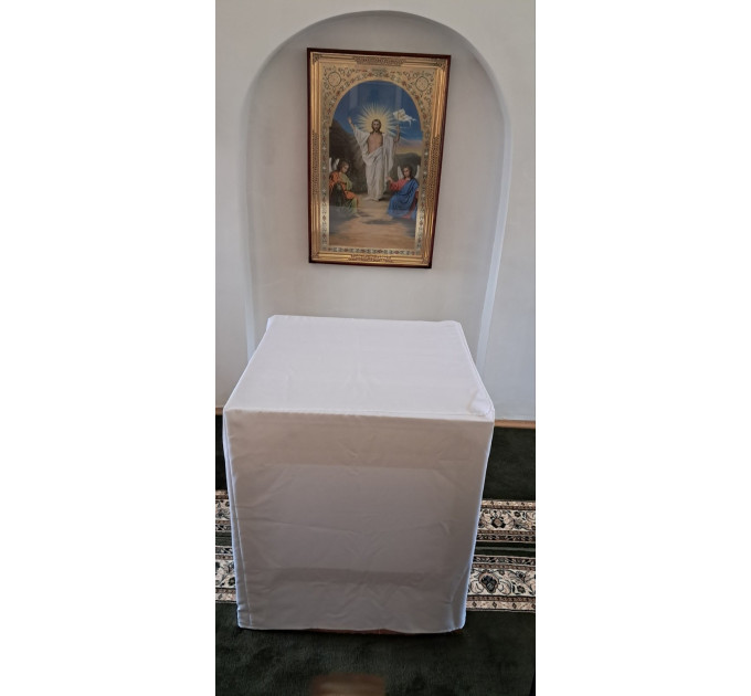 Altar cover - Altar cap - Church Altar white cover - Church table cover
