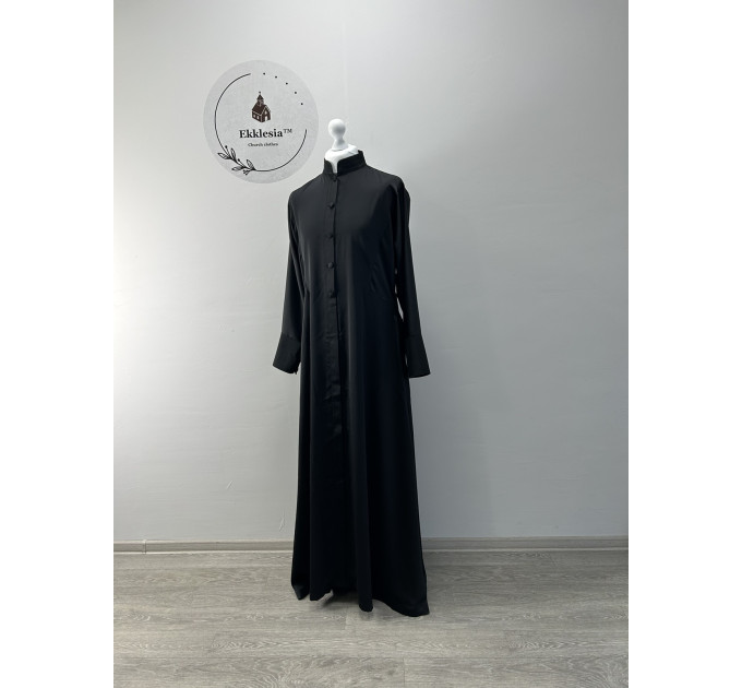 Bulgarian style Orthodox cassock made of Armani silk - Cassock with buttons