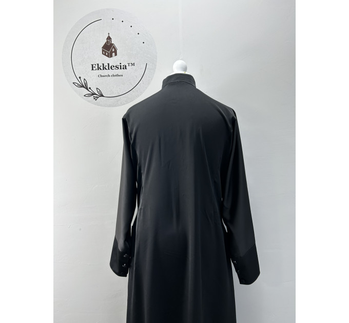 Bulgarian style Orthodox cassock made of Armani silk - Cassock with buttons