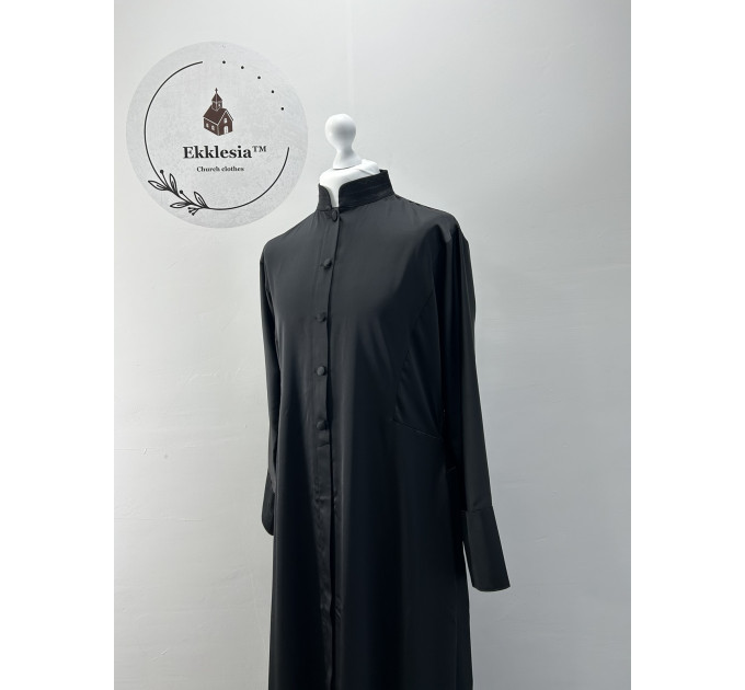 Bulgarian style Orthodox cassock made of Armani silk - Cassock with buttons