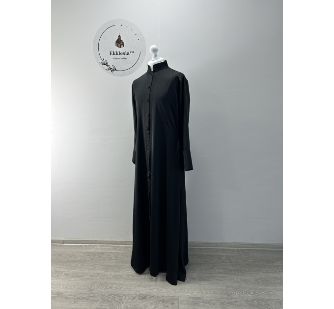 Bulgarian style Orthodox cassock made of Armani silk - Cassock with buttons