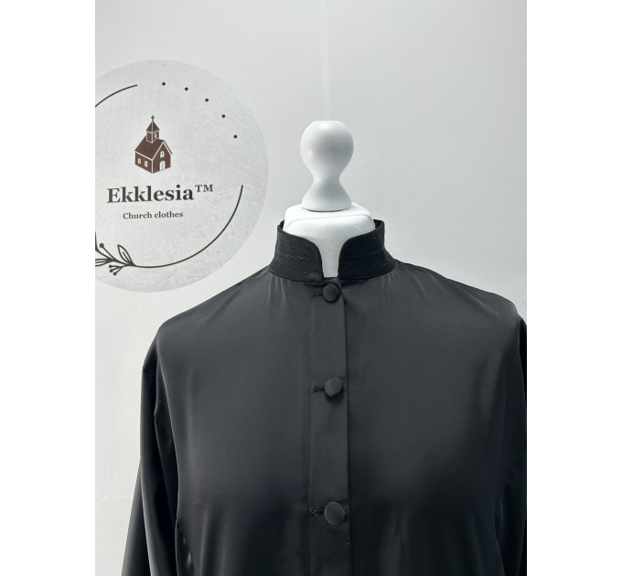 Bulgarian style Orthodox cassock made of Armani silk - Cassock with buttons