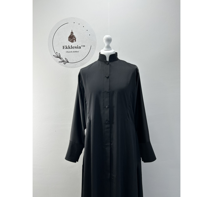 Bulgarian style Orthodox cassock made of Armani silk - Cassock with buttons