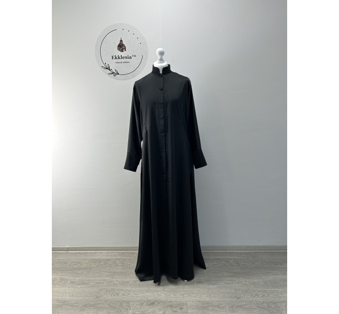 Bulgarian style Orthodox cassock made of Armani silk - Cassock with buttons
