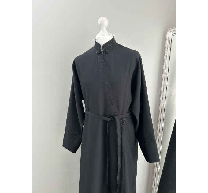 Cassock with grape embroidery - Inner cassock in gabardine - Summer cassock