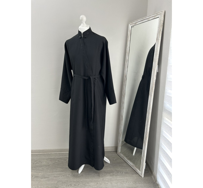 Cassock with grape embroidery - Inner cassock in gabardine - Summer cassock