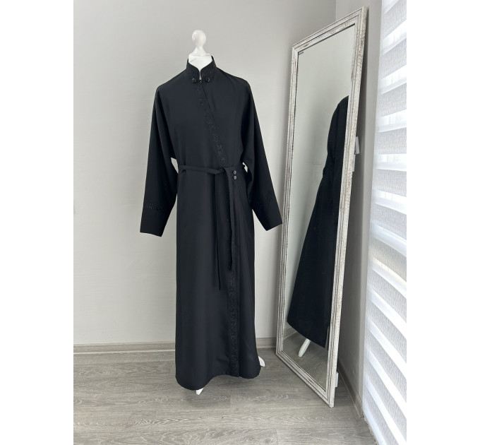 Cassock with grape embroidery - Inner cassock in gabardine - Summer cassock