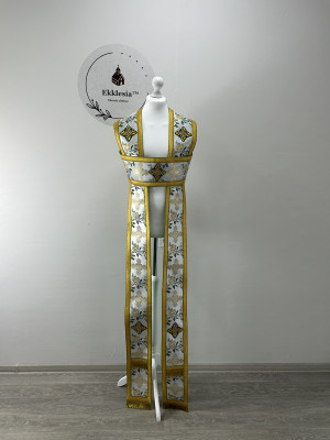 Coptic stole - Long stole made of brocade - Coptic orar Orarion in coptic style