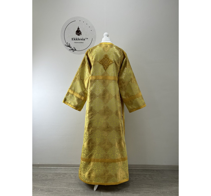 Gold altar boy sticharion - Reader robe - Brocade vestment - Stikhar
