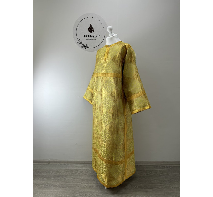 Gold altar boy sticharion - Reader robe - Brocade vestment - Stikhar