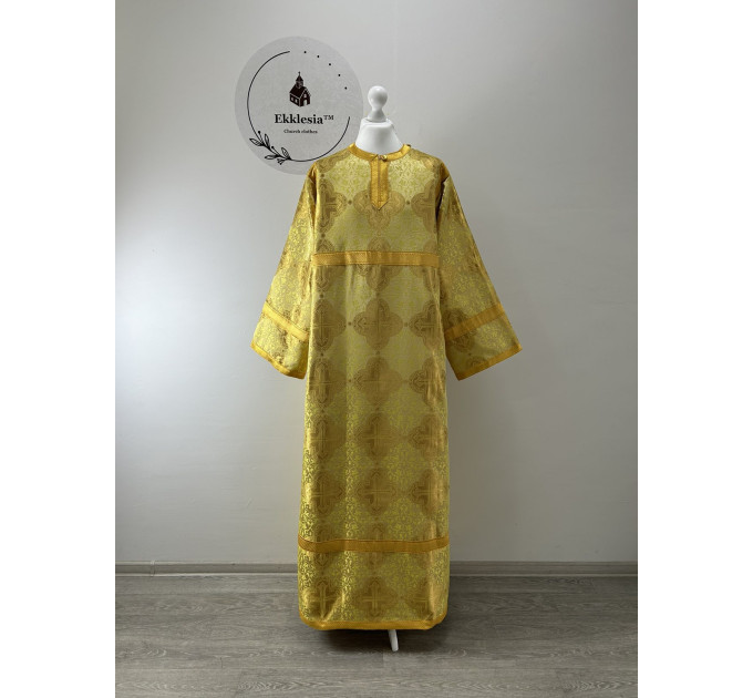 Gold altar boy sticharion - Reader robe - Brocade vestment - Stikhar