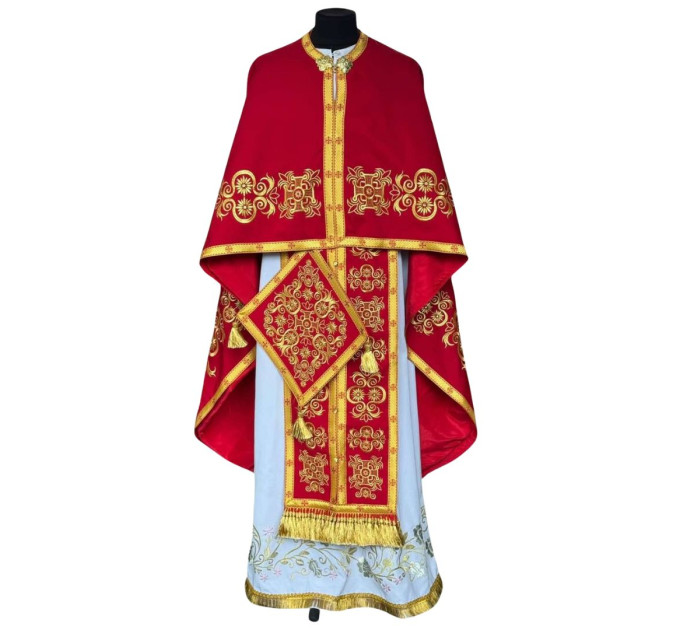 New embroidered vestment set - Vestment for priest in Greek stylechalice covers