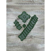 Orthodox Set of 16 embroidered crosses for Orthodox vestment