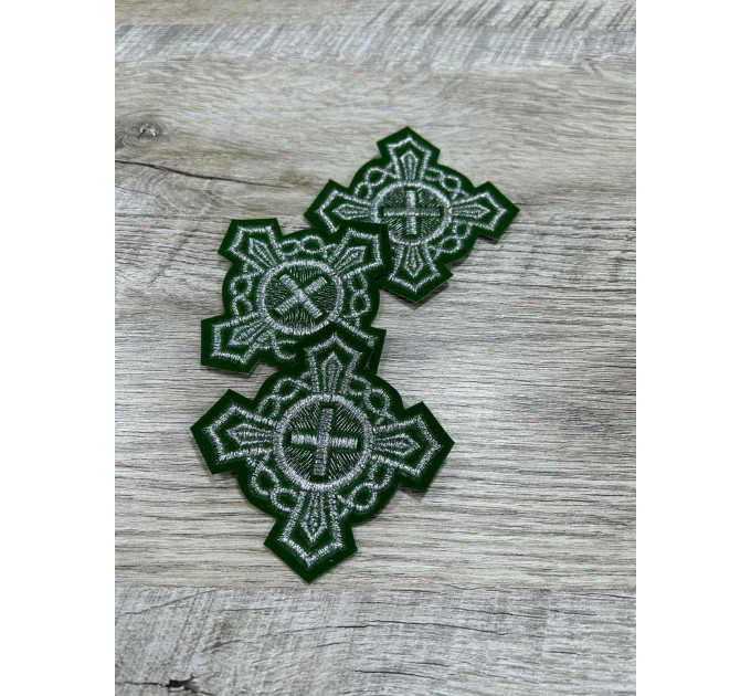 Orthodox Set of 16 embroidered crosses for Orthodox vestment