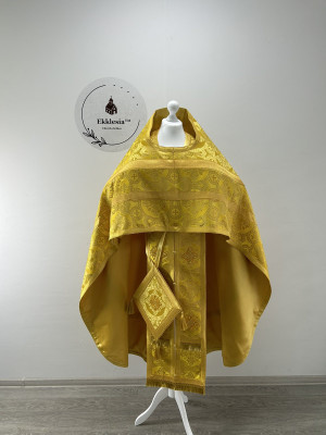 Orthodox priest vestments made of brocade - Liturgical vestment set - Slavic set