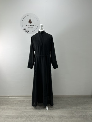 Embroidered inner cassock - Orthodox black cassock - Light summer cassock