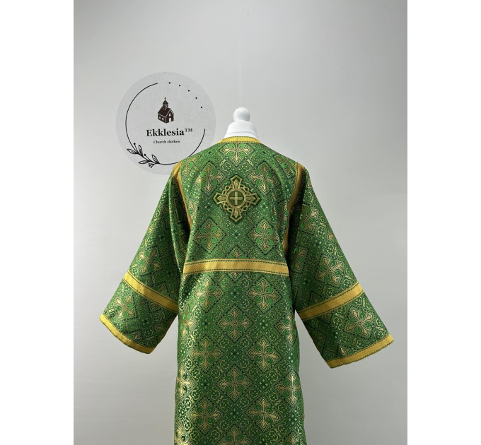 Green Orthodox sctichar - Altar Server Reader Robe brocade - Liturgical stichar