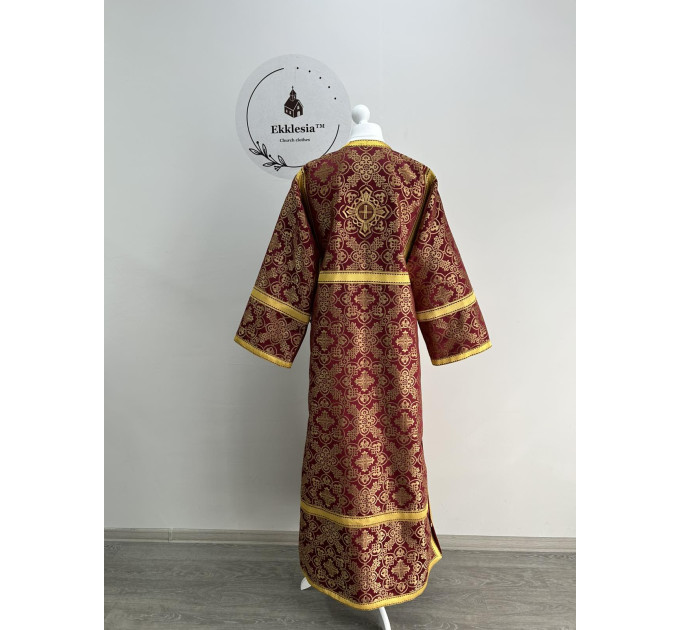 Orthodox metallic brocade sticharion - Altar Server Reader Robe - Stikhar