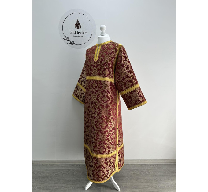 Orthodox metallic brocade sticharion - Altar Server Reader Robe - Stikhar