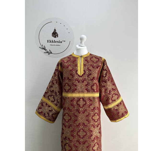 Orthodox metallic brocade sticharion - Altar Server Reader Robe - Stikhar