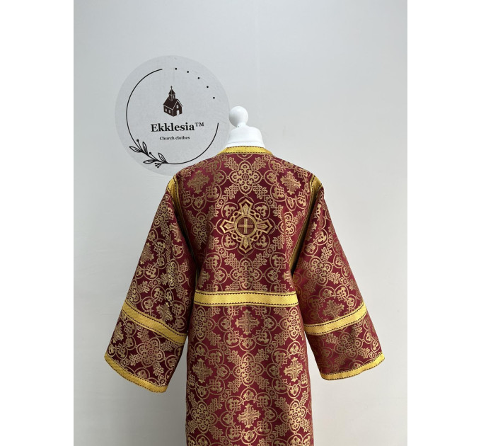 Orthodox metallic brocade sticharion - Altar Server Reader Robe - Stikhar